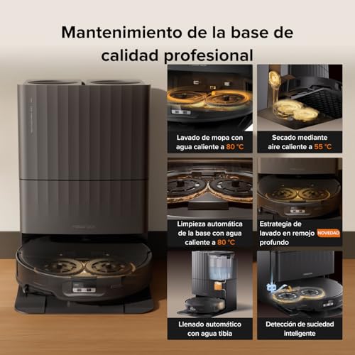 Miniatura 6 de roborock Qrevo Edge 2 Robot Aspirador Succión Extrema de 25000 Pa, Negro