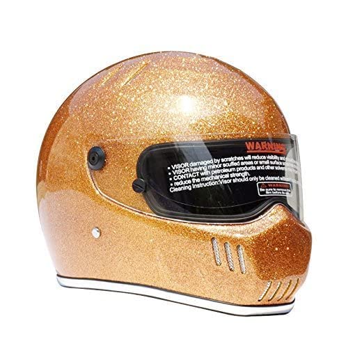 Crg Full Face Motorcycle Street Bike Fiberglass Helmet Dot Certified Atv-6- Parent (Large, Gold) #TOP4