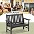 Flamaker HDPE Outdoor Garden Bench,2-Person Heavy Duty Ergonomic Outside Benches Weatherproof with 700 lbs Capacity,Ideal for Patio, Porch, Backyard, Black
