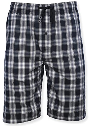Hanes Mens 2-Pack Woven Stretch Pajama Short, Black/Black, Large2