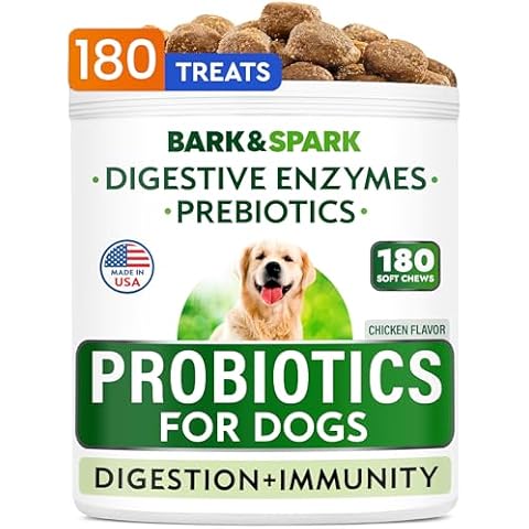 Dog Probiotics Chews - Digestive Enzymes + Prebiotics - 180 Ct Cover