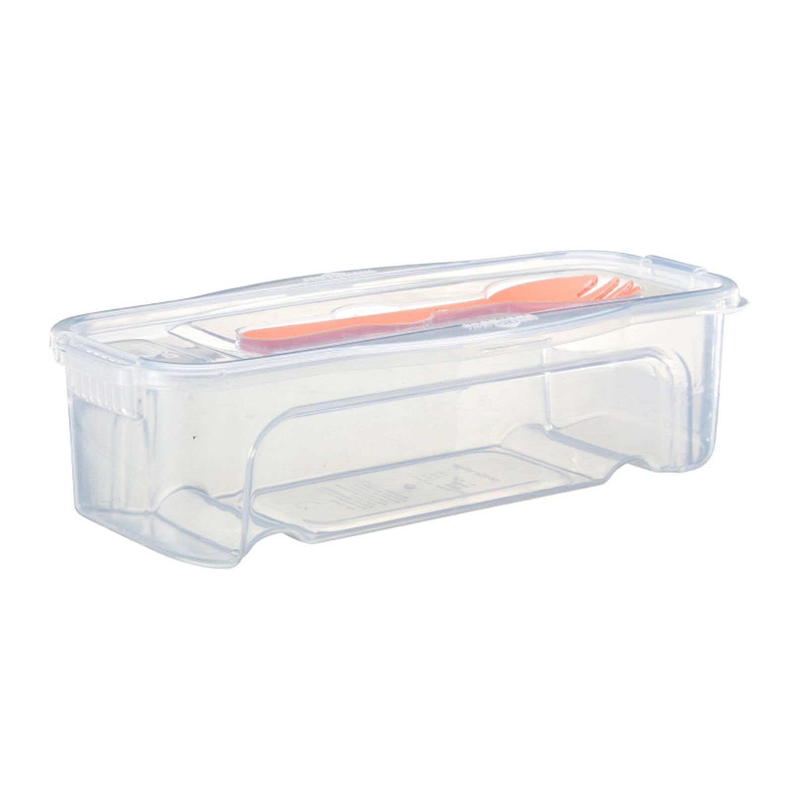 BRAVECOW Microwave Steamer Vegetable Cooker 1.3L Food Cooking Box with Strainer Fork Spoon Kitchen Pasta Noodle Freshness BPA-free Organiser