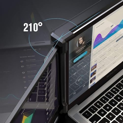 Teamgee Portable Monitor for Laptop, 12” Full HD IPS Display, Dual Triple Monitor Screen Extender, HDMI/USB-A/Type-C Plug and Play for Windows, Chrome & Mac, Work with 13”-16” Laptops by Teamgee - Image 4