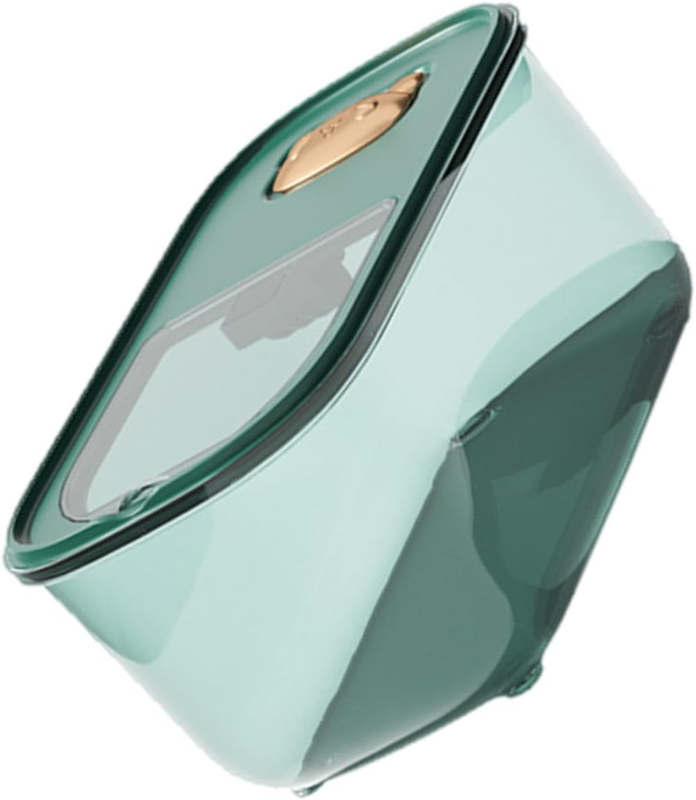 Multi-function Rice Storage Bucket 10lb Thickened Airtight Rice Container Green Small Moisture-proof Food Storage Box for Home Kitchen