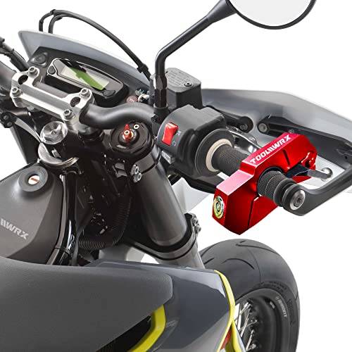 Toolwrx Motorcycle Lock – Heavy Duty Anti Theft Grip-Lock – Security For Throttle & Handlebar – Locks Front Brake & Clutch On Dirt Bike Moped Scooter Motorbike & Atv (Includes Lever Protector) #TOP3