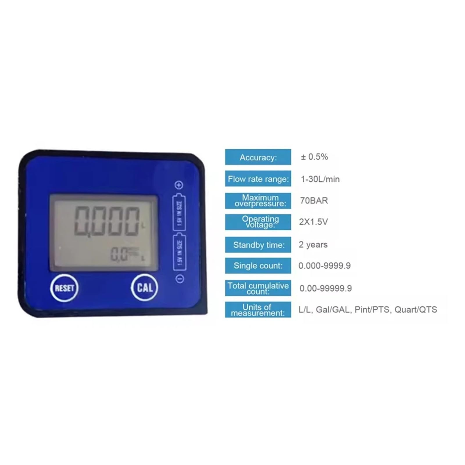 G1/2 Elektroniczny przepływomierz przekładniowy DN15 Precyzyjny wyświetlacz LCD Przepływomierz Wskaźnik przepływu Licznik czujnika oleju silnikowego,Trwała konstrukcja
