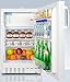 Summit Appliance ADA302RFZ Built-in Undercounter ADA Compliant Refrigerator-Freezer in White, Designed for General Purpose Storage with Manual Defrost, Glass Shelves, Front Lock and Door Storage