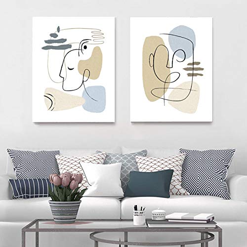 Toile peinture abstraite bleue pour créer une ambiance sereine dans votre chambre
