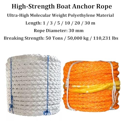 Corde d'ancre de bateau en UHMWPE 50T pour l'amarrage de sécurité des grands yachts
