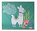 Geepro Llama Cactus Decor Wall Hangings Tapestry Bedroom Velvet Wall Blanket for Kids 59 x 51 inches (Teal)