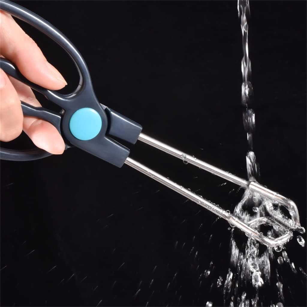 Stainless Steel Food Clips Long Handle Barbecue Scissors Tongs Bread Kitchen