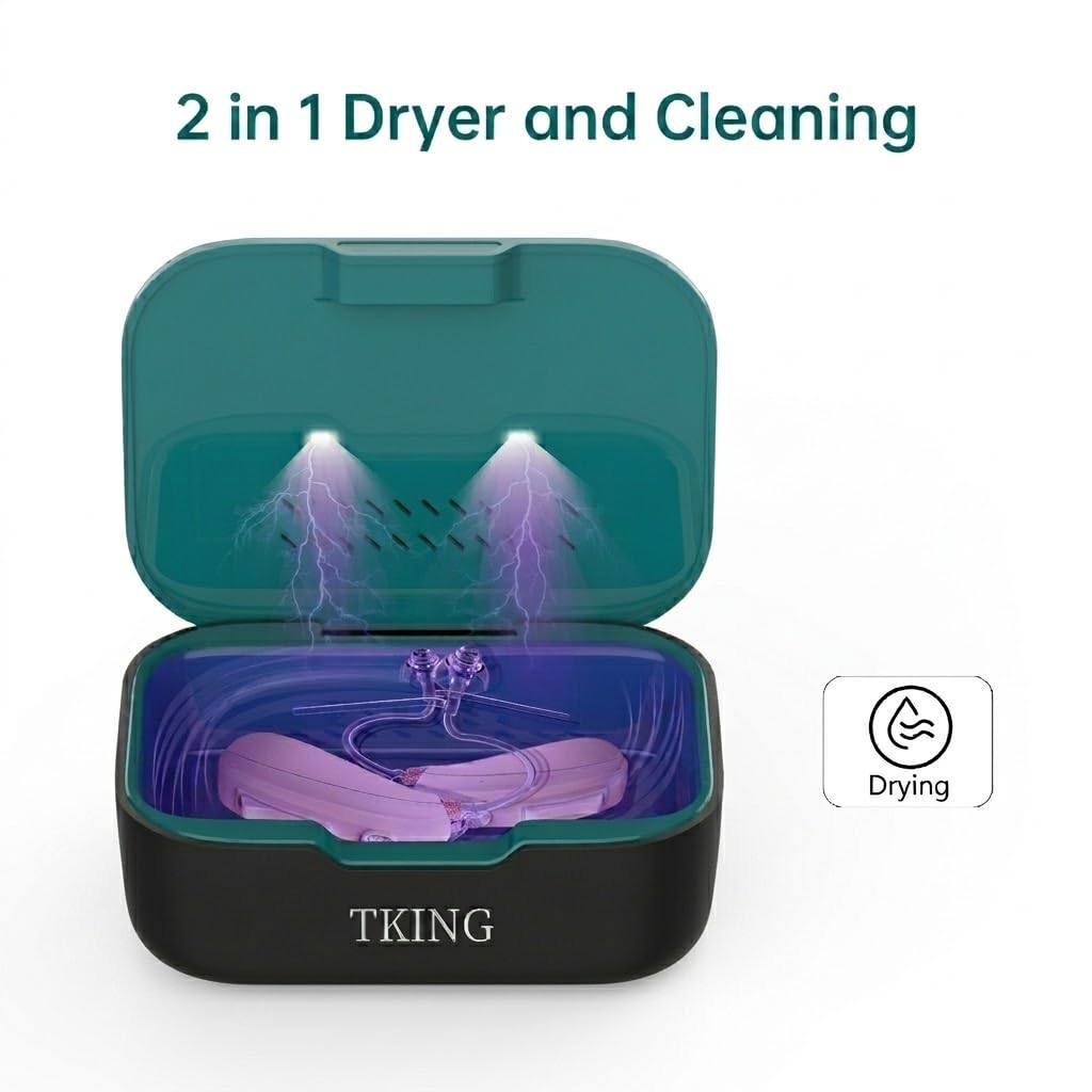 Secador electrónico para audífonos, Ultra Violet C (UV-C) Clean and Dehumidifier Automatic Dry Case