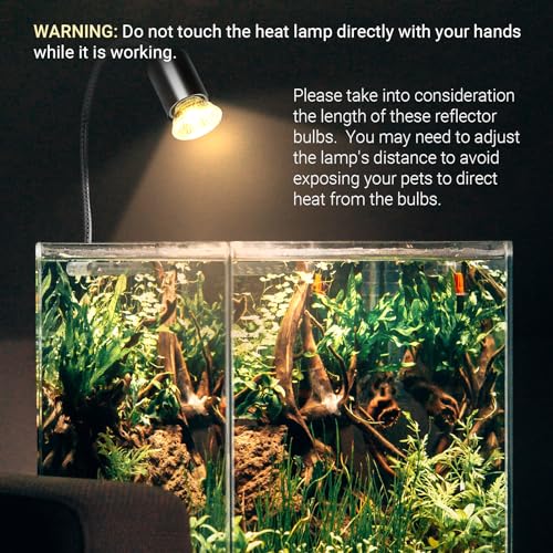 Image of CALPALMY 4-Pack 25W UVA+UVB Reptile Heat Bulbs - Heat and Light for Reptiles and Amphibian Tanks, Terrariums and Cages - Works with Turtle Lizard Various Amphibian Terrarium Heat Lamp Fixtures