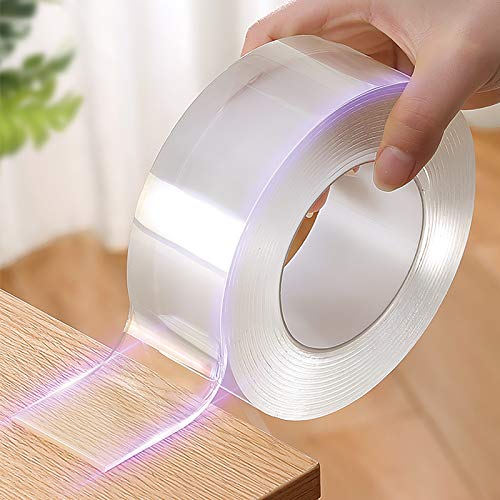 Multipurpose Removable Mounting Tape Adhesive Grip Washable Strong Sticky Wall Tape Strips Transparent Tape Poster Carpet Tape Double Sided Tape 2mm-3cm-1M