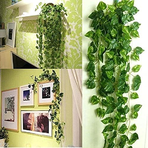 12 Enredaderas Artificiales Plantas Colgantes Decorativas 2m | Meses Sin Interés