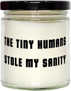 Cute Mum Scent Candle, The Tiny Humans Stole My Sanity, Present for Mom, Inspirational Gifts from Son Daughter