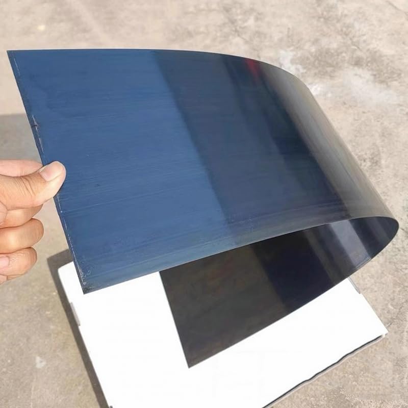 1 Piece DIY Spring Manganese Steel Strip Hardened Blue Hard Manganese Steel Strip in Coils 65MN Spring Steel Sheet Row (Black, 0.3X200X200MM)