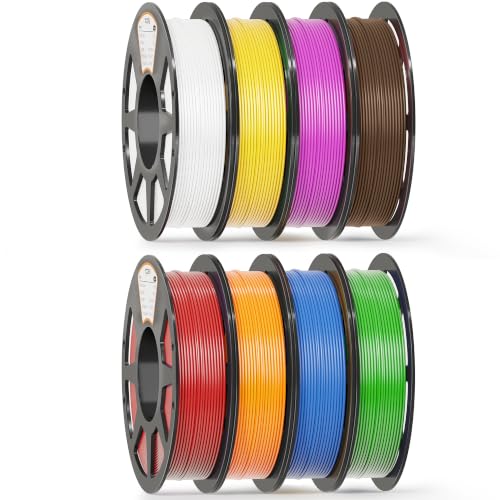 Image of YOOPAI PLA 3D Printer Filament 1.75mm, 250g Starter Color Bundle, 8 Rolls