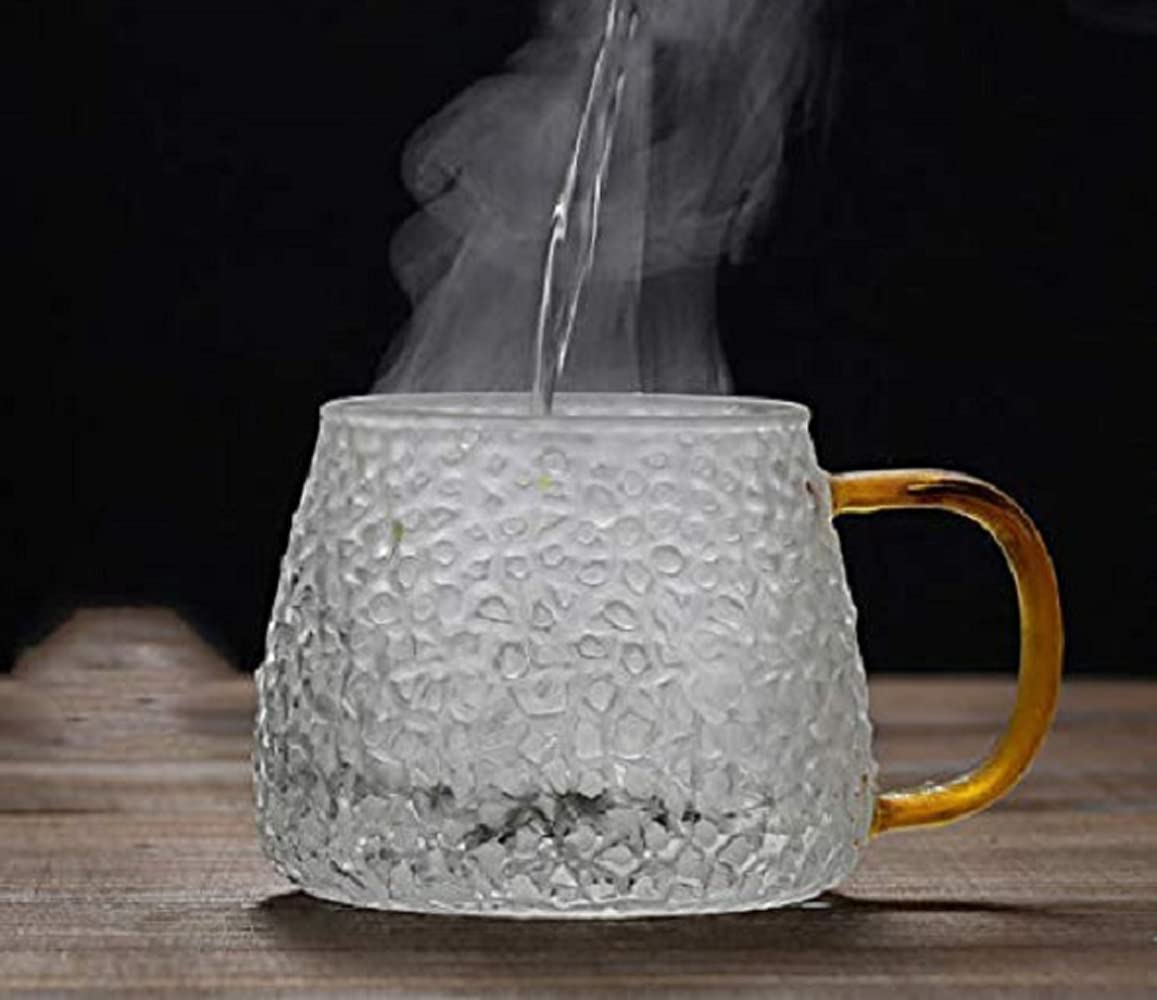 ZOTZIT Glass Coffee Mug with Handle - 2 Pieces, Transparent, 440 ml 3