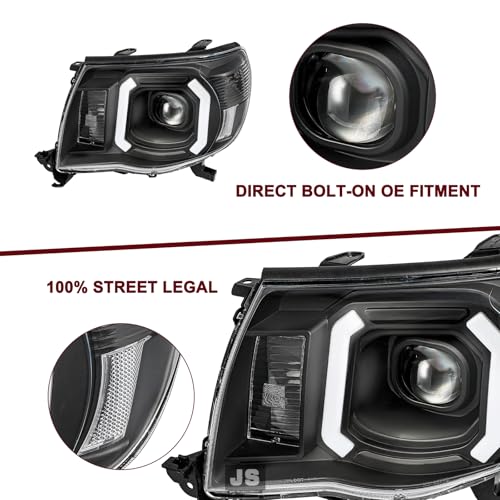 Image of JSBOYAT LED DRL Headlight Assembly for 2005-2011 Toyota Tacoma Pickup