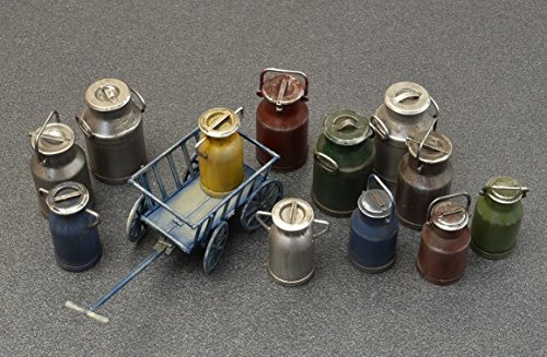 MiniArt MIN35580 35580 Milk Cans with Small Cart Modellbauzubehör, verschieden