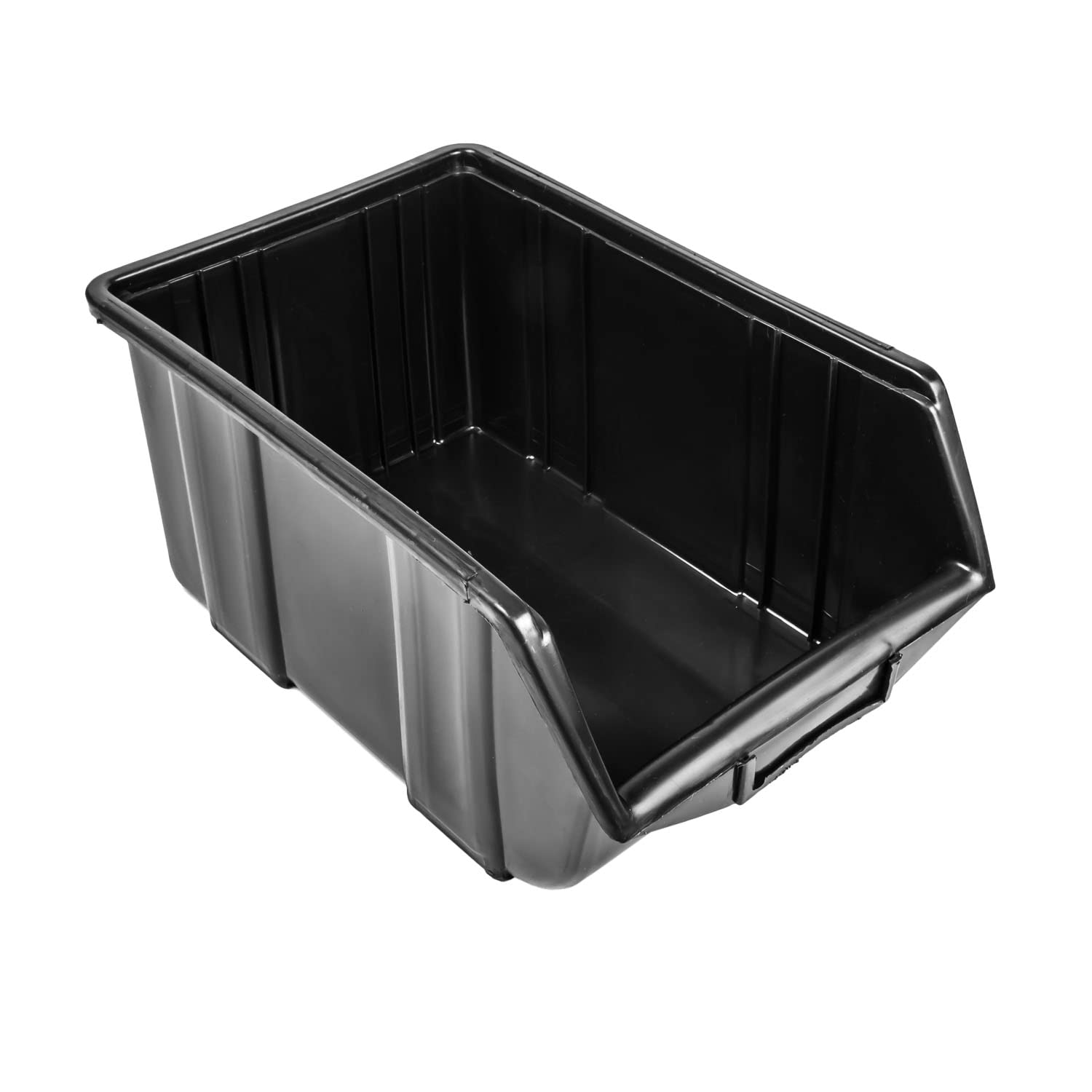 botle 20 Stck Sortierboxen Lagerboxen Stapelboxen Werkstatt Stapelkisten Sichtlagerkasten Eco Box Schwarz 34,5x22,5x16,5cm Sortierkasten