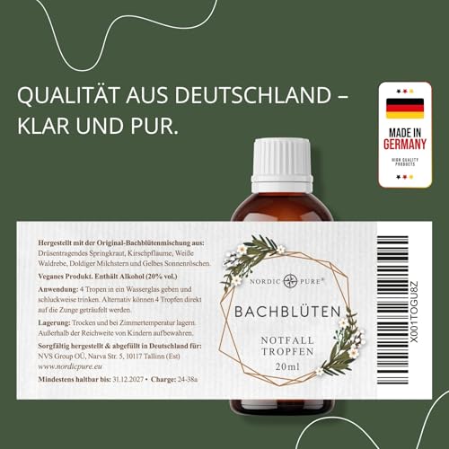 Bachblüten Tropfen nach Dr. Bach | Der kleine Helfer von Nordic Pure