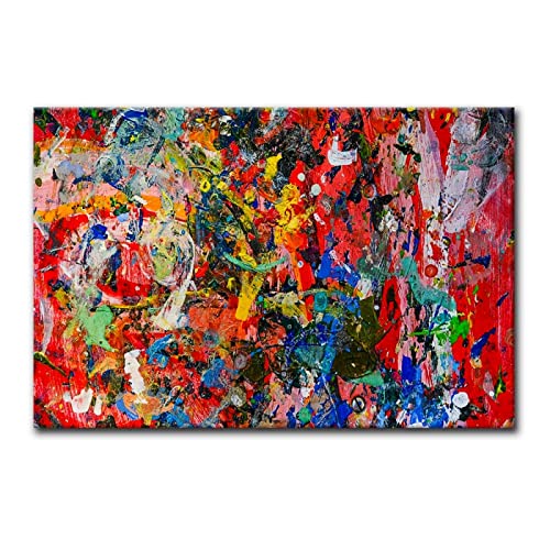 Yinaa Decor Opere d'arte astratte Dipinti ad olio HD Stampa su tela Poster colorati Immagini per la moderna decorazione murale Bebroom 80x120 cm senza cornice