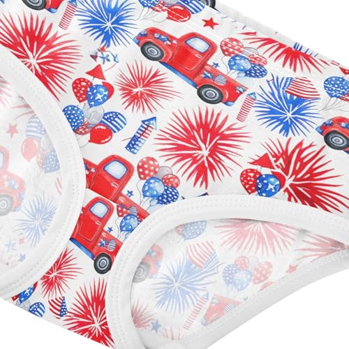 Joisal Durable Toddler Girls Underwear 2t Cotton Cute Panties Girl Cartoon Vintage Red Truck Kids Briefs Undies4