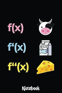 Mathematician Cow Milk Cheese Derivation Funny Joke Math Notebook: Graph Paper Notebook, Grid Paper for Math and Science Students, Quad Ruled 4x4 110 Pages, 6x5731