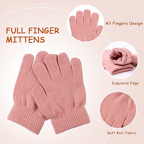 Image of Yuoahcn Kids Winter Beanie Hat Scarf Gloves Set Knit Warm Toddler Winter Cap Gloves Neck Warmer for Boys Girls 1-8 Year