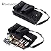 Rownyeon Professional Cosmetic Makeup Brush Bag Case Portable Cosmetic Brush Holder Organizer with Artist Adjustable Belt Strap(Brushes Not Included)