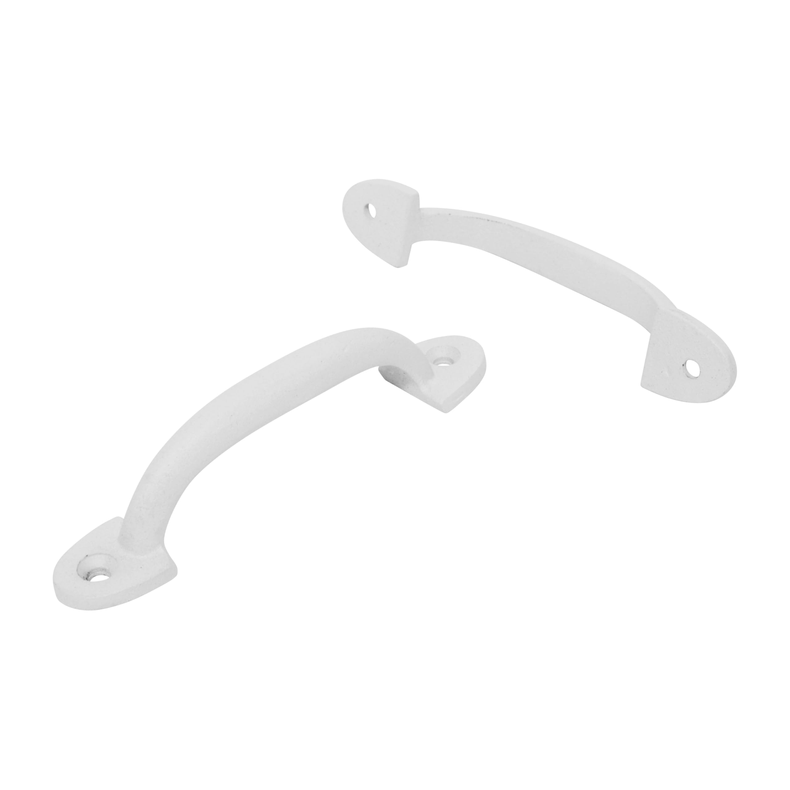 RCH HardwareHD-IR8359-108 Solid Cast Iron Traditional Cabinet Drawer Handle Pull, 4 1/4 Inch, White (2 Pack)