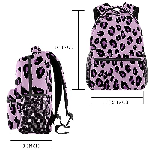 Sac à dos de voyage Campus rose léopard pour filles et garçons de 29cm - 2