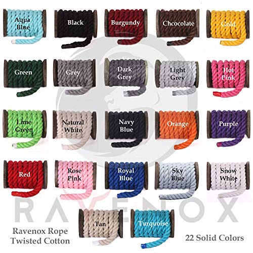 image for Fms Ravenox Natural Twisted Cotton Rope | (Hot Pink)(1/4 Inch x 25 Fee