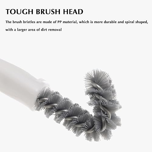 Miniatura 6 de PHILISENMALL Curved Hard Bristles Kitchen Cleaning Brush Stiff Nylon Bristles Grout Scraper Tool Ergonomics Handle Small Crevice Sink Scrub Brush