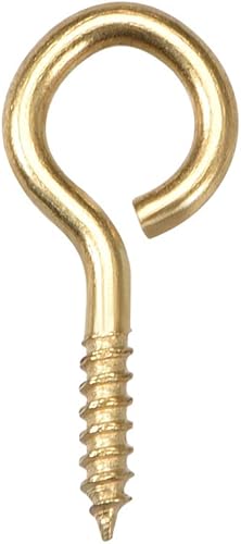 uxcell Ganchos de ojo de tornillo pequeños de 0.9 pulgadas, tornillos autorroscantes, gancho atornillado de acero al carbono, ganchos de anillo en
