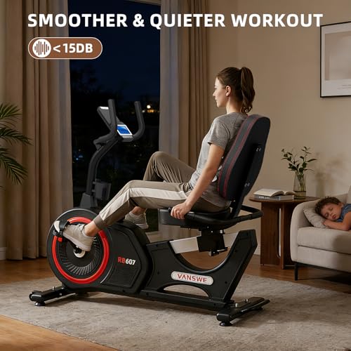 Image of VANSWE Recumbent Exercise Bike for Home Seniors Light Commercial