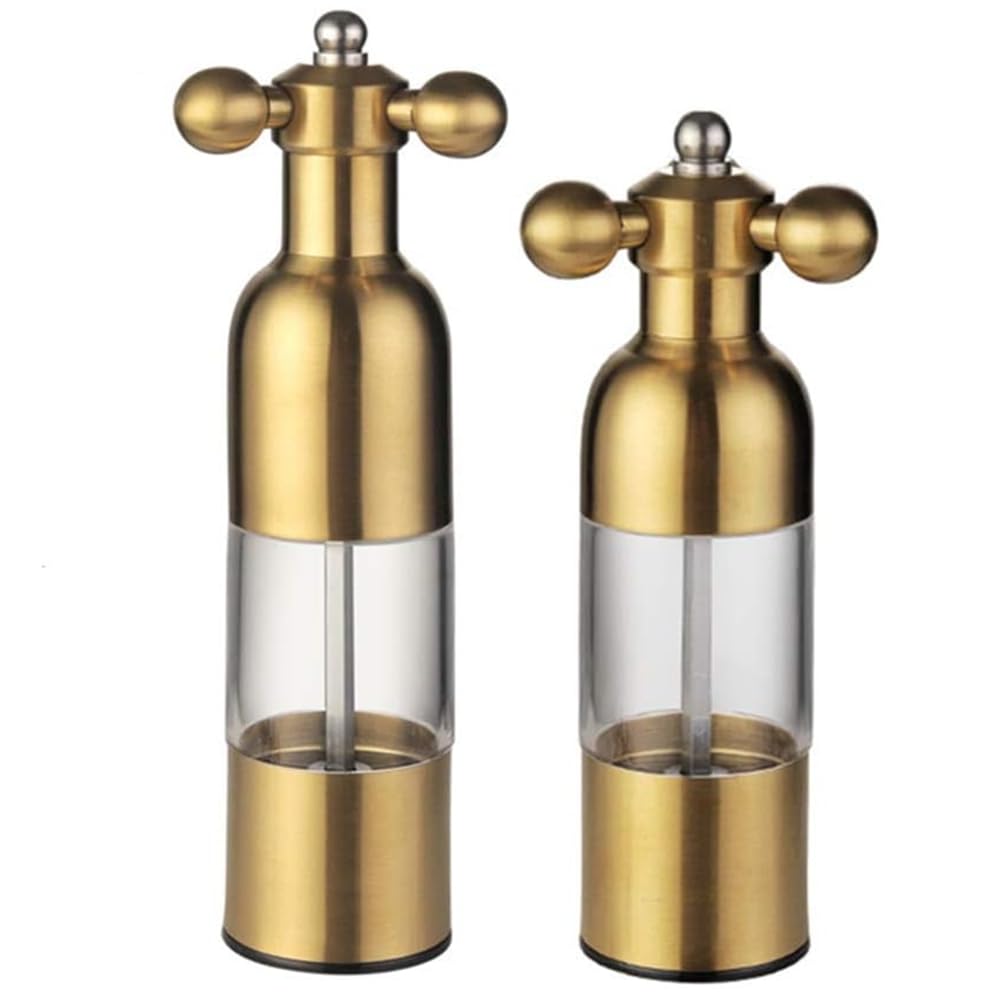 CTRLZS Salt and Pepper Grinder, Manual Stainless Steel Faucet Salt Shaker, Handle Included, Western-Style Kitchenware B