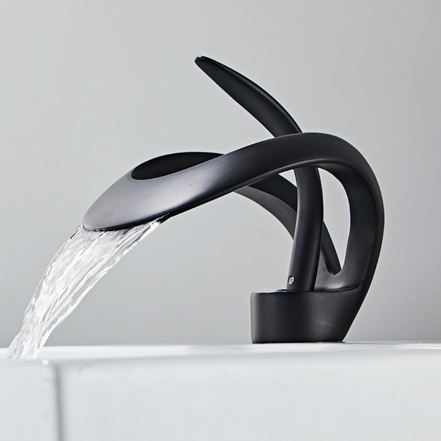 Matte Black Waterfall Faucet