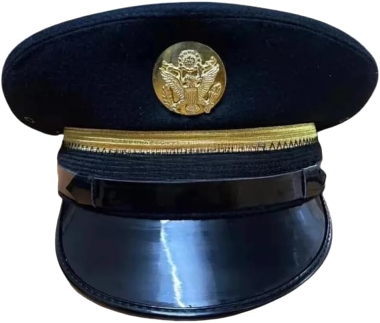 U.S. Army Fur Felt Enlisted Dress Blue Service Cap, Black, 7 3/8
