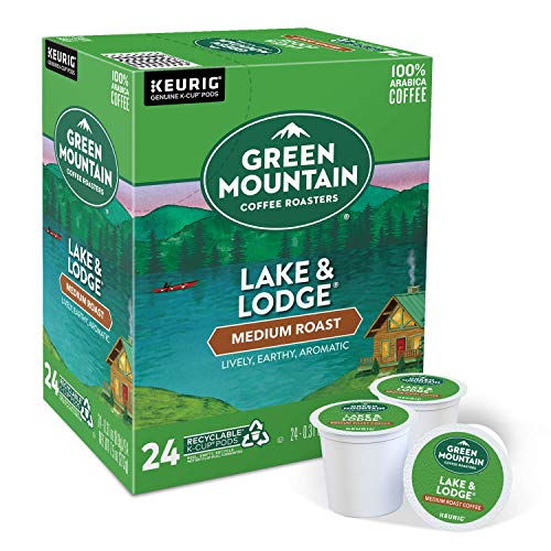 Image of Green Mountain Coffee Roasters Lake & Lodge Keurig Single-Serve K-Cup pods, Medium Roast Coffee, 24 Count