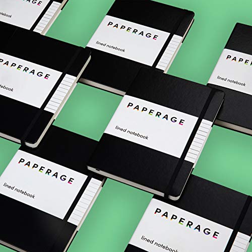 Paperage-3-Pack-Lined-Journal-Notebook-Bulk-Classic-Hardcover-57-x-8-inches-100-gsm-Thick-Paper-for-Office-Home-School-Business-Note-PadsBlack-Ruled