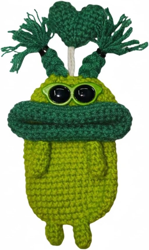 Handmade Crochet Key Pouch for Car Key Fob, Cute Key Case Cover, Soft Cotton-Blend Yarn Drawstring Key Bag (BM-29)