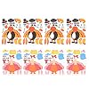 8 STKS 34×24 cm Thanksgiving Dag Turkije Plakken Spel Puzzel Stickers voor Party Home Verzamelen Festival
