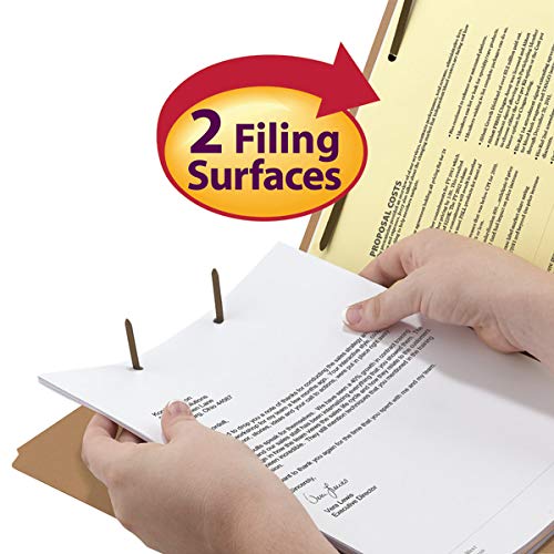 Smead 19837 11 Point Kraft Folders Two Fasteners 1/3 Cut Top Tab Legal Brown 50/Box #TOP3