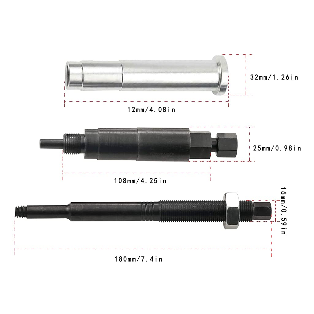 4 pezzi 12 x 32 mm/108 x 25 mm/180 x 15 mm in acciaio inox per kit di rimozione candele per motore 3V
