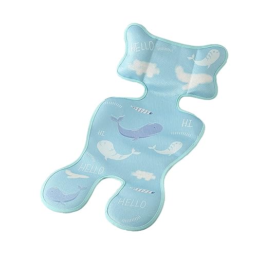 Magik Almohadilla de forro de viscosa para bebé, asiento de automóvil, silla alta, almohada lateral de cuna (ballena azul)