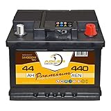 Autobatterie 12V 44Ah 360A Adler Start-Plus PKW 54465 statt 35Ah 40Ah 42Ah 45Ah