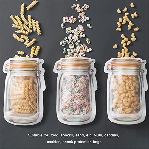 Reusable Mason Bottle Ziplock Bags, Hubosale Ziplock Bags, Multi-Size Fresh Leak Proof Food Storage Sandwich Bags Ziplock Bags For Kitchen Camping Picnic Organizer (20) #TOP5